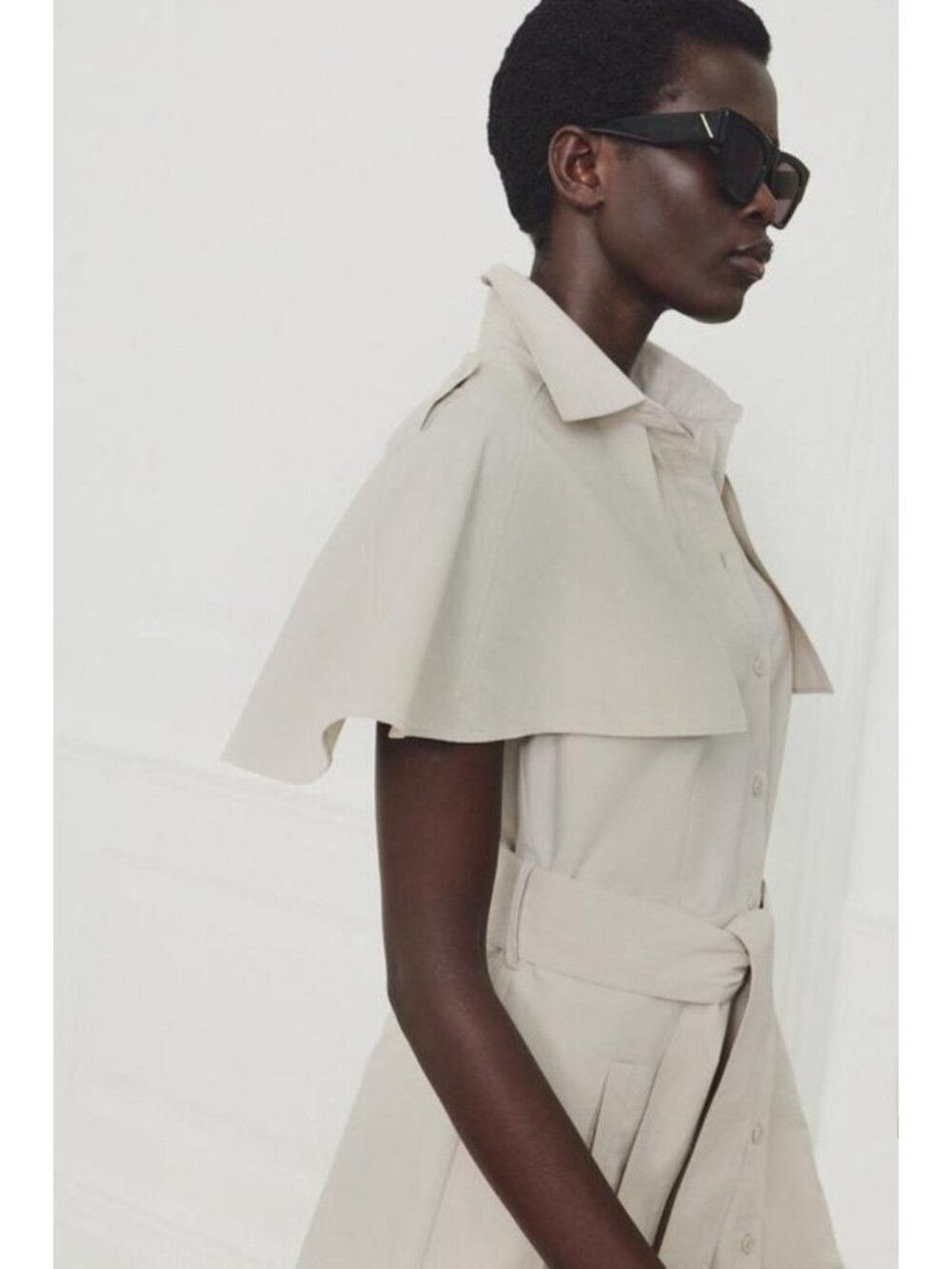 ZARA ZW COLLECTION CAPE SHIRT DRESS